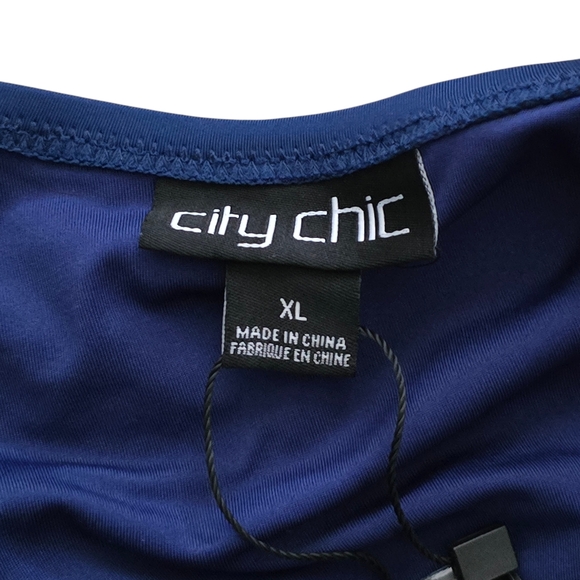 City Chic Rhodes Navy One-Piece Swimsuit | XL | NWT - Picture 7 of 10